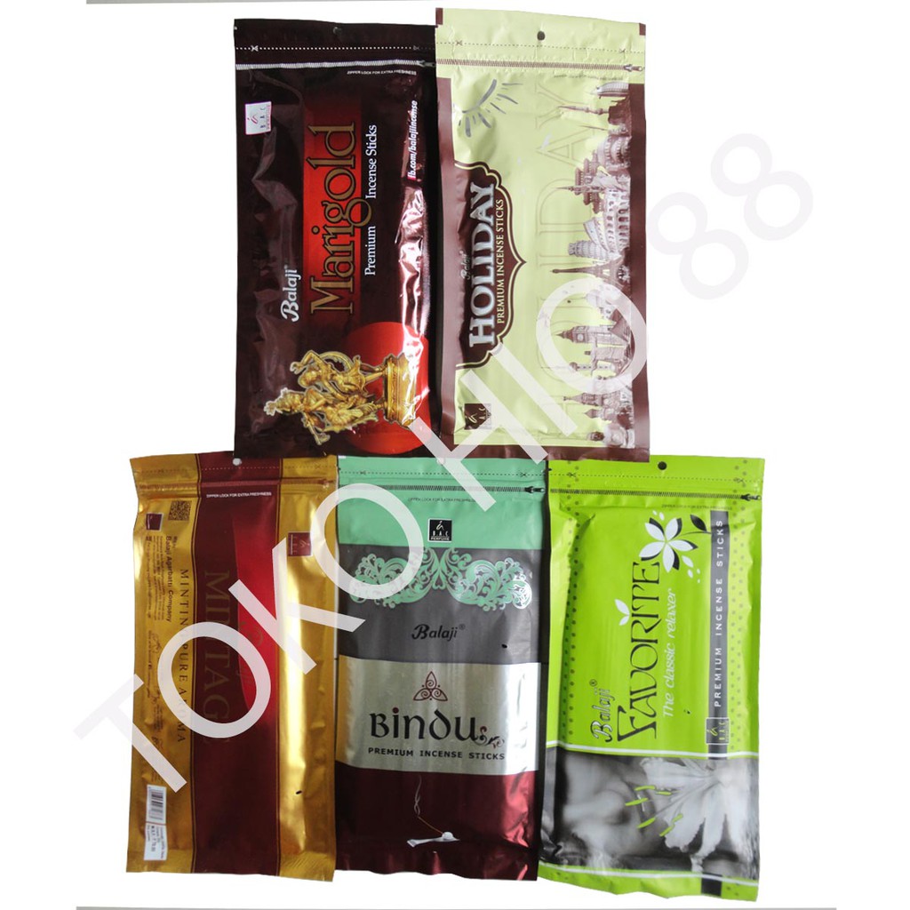 Hio Dupa buhur Hitam Wangi Aromaterapi Merk Balaji Premium Incense Sticks India Import Bagus Harum