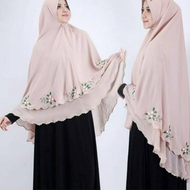 Khimar HANUM bordir//hijab ceruty babydoll premium original jns hijab
