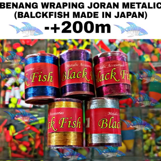 BLACKFISH BENANG WRAPING JORAN METALIC ATAU BENANG RING GUIDE JORAN TERSEDIA WARNA UNGU BIRU MERAH GOLD DAN SILVER