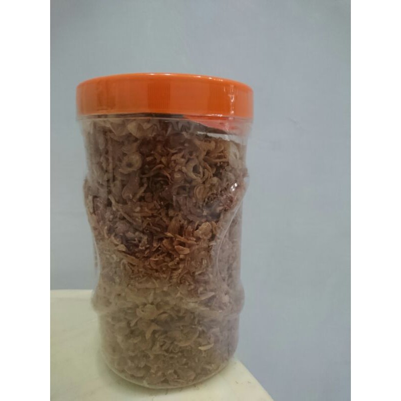 

Bawang Goreng asli Brebes bersih tanpa kulit toples sosis 1 liter