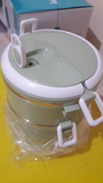 Rantang 3 Susun / Rantang Minimalis / Lunch Box / BOX RANTANG/ TEMPAT WADAH MAKANAN STAINLESS STEEL/KOTAK BEKAL NASI