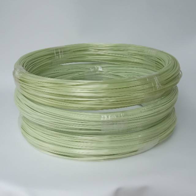 Jeruji fiber 2 mm warna hijau bening   250 g / Rol  untuk sangkar burung