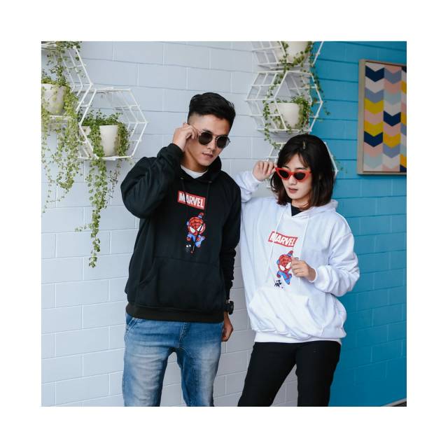 MARVEL SPIDER HOODIE UNISEX - ATASAN KEREN KEKINIAN PREMIUM