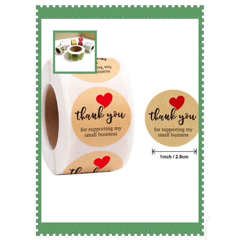 

500 PCS Stiker Label Kemasan Thank You