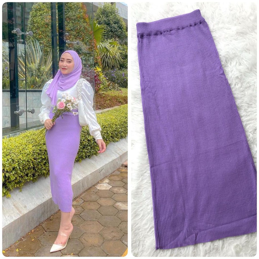 Rok Rajut /pencil skirt  rok span plisket murah bisa untuk formal casual