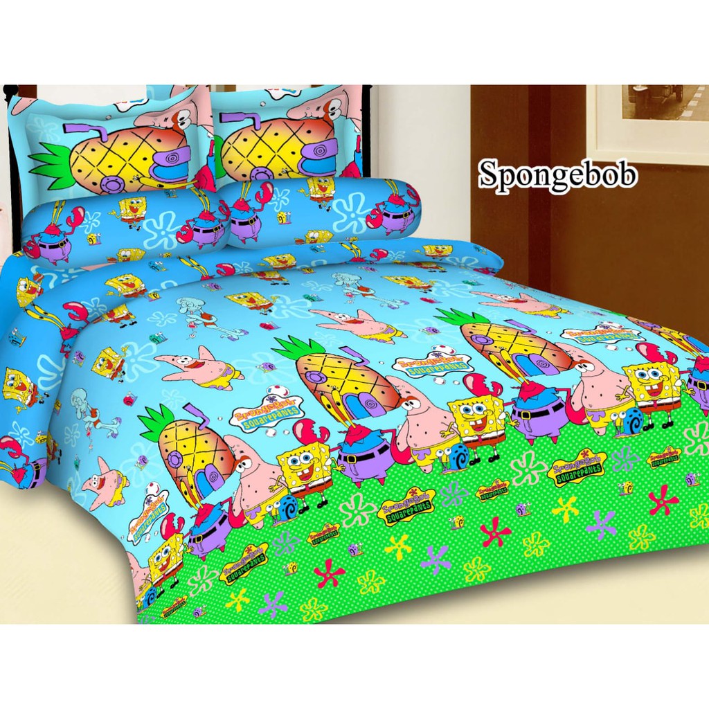 TRY Bahan Kain Meteran Disperse Motif "SPONGEBOB"