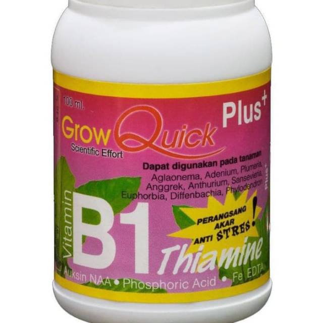 Pupuk vitamin B1 plus grow quick 100ml -merangsang akar anti stress