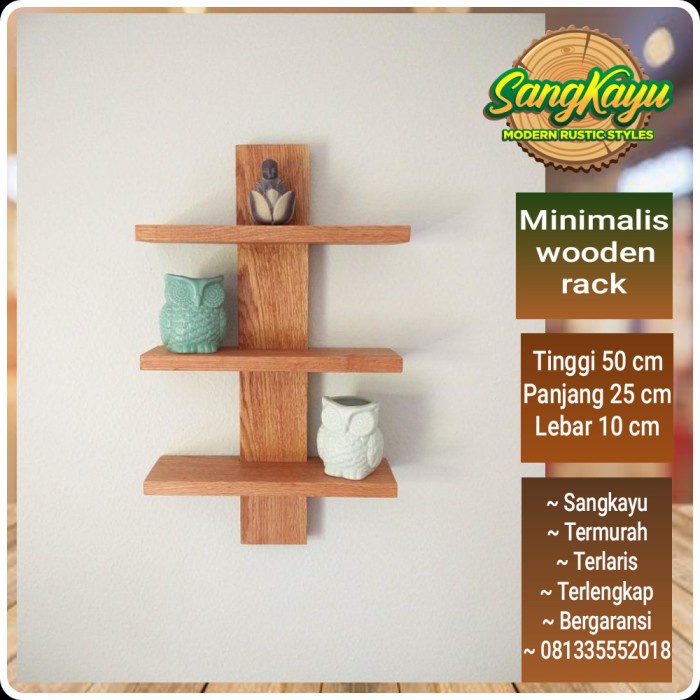 Rak kayu susun minimalis serbaguna wooden rack rak bunga rak mainan