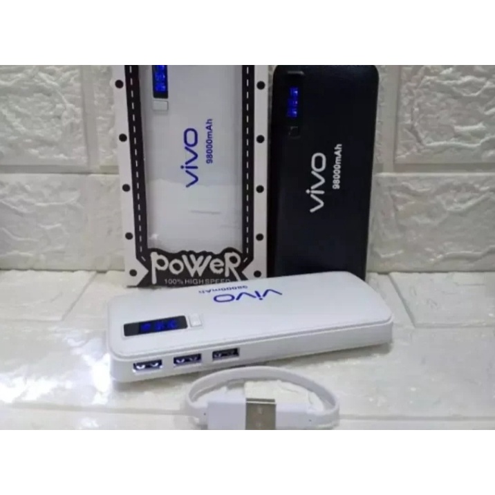 POWER BANK SAMSUNG DIGITAL LEATHER 99000mAh TERBARU 3 USB PORT LED