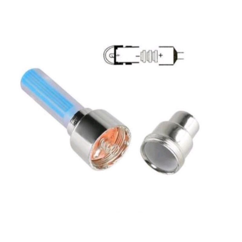 Tutup Pentil Nyala Isi Sepasang 7 warna dan 1 warna sensor gerak