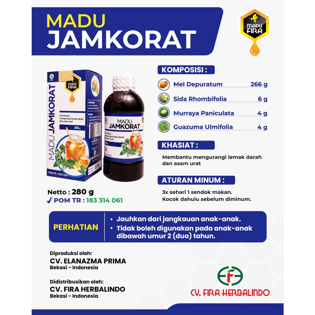 COD Madu JAMKORAT Asli Original Herbal Alami Untuk Menurunkan Kolestrol dan Asam Urat