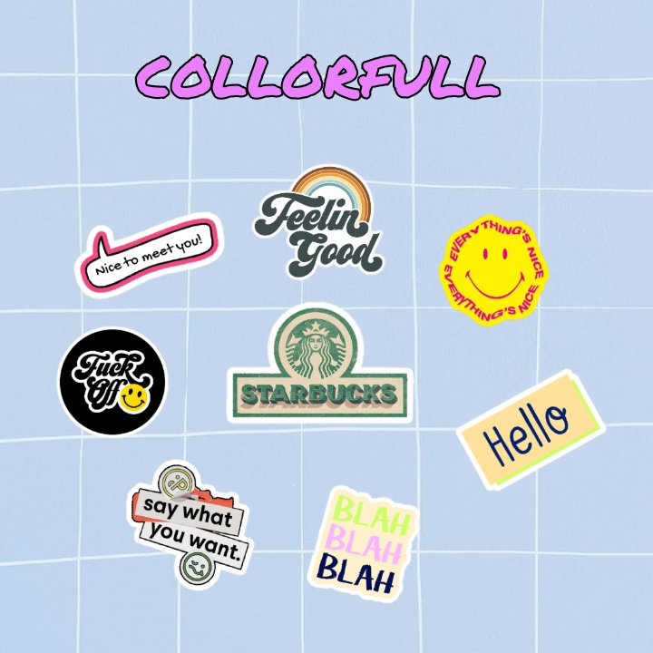 

STIKER AESTHETIC STICKER AESTHETIC WATERPROOFT STIKER VINYL STIKER DECAL CUSTOM COLORFUL SERIES