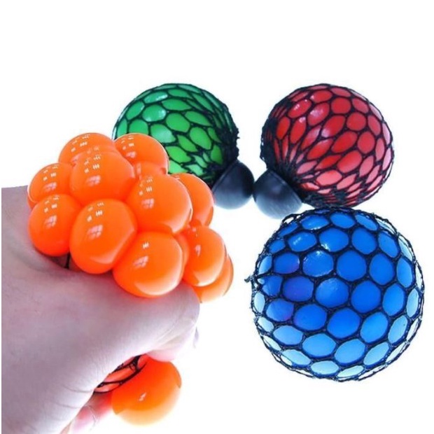 ✨Trend✔️Stress Ball Mesh Ball Squshy Grape mainan anggur / SQUISHY MESH BALL / BOLA SQUISHY JARING /
