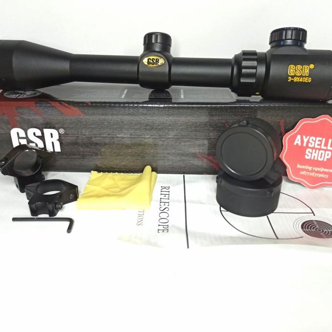 teleskop gsr 3-9x40 eg ff / reticle hk / bukan bsa gamo discovery