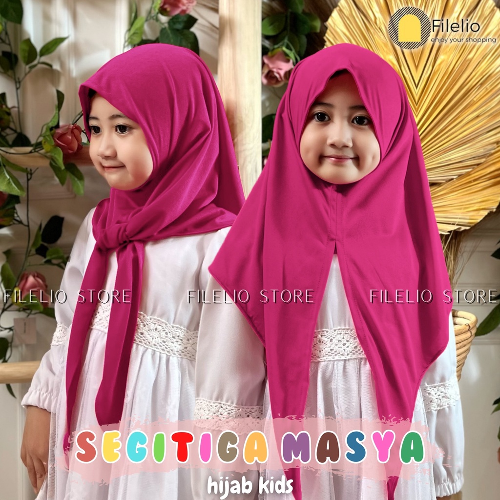 Kerudung Instan Anak Jilbab Anak Segitiga Instan Masya Jersey Lucu Murah / Segi Tiga Instan Anak / Segitiga Instan Anak Jersey Premium Umur 1-3 Tahun