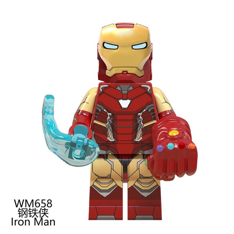 Mainan Anak Lego Iron Man Minifigure Murah WM6063 Ironman Minifigures Marvel Avengers Bricks Figure doctor strange wasp antman warmachine scarlet witch thor superman-IronmanWM658