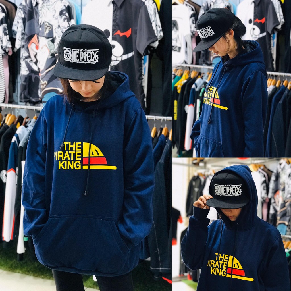 Sweater distro anime the Pirate King Navy Onepiece Mugiwara fleece premium