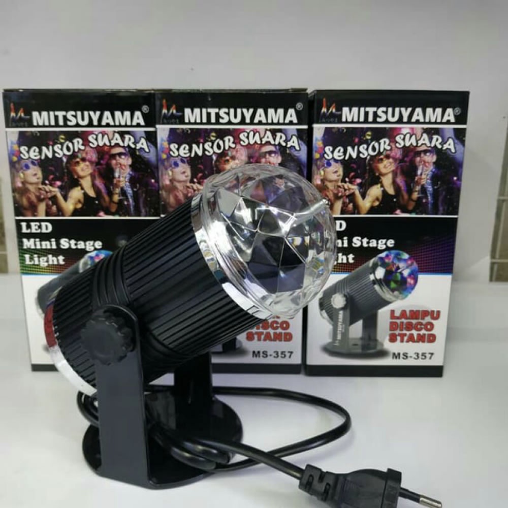 Lampu Disco Stand LED Mini Stage Light Mitsuyama MS-357 Sensor Suara