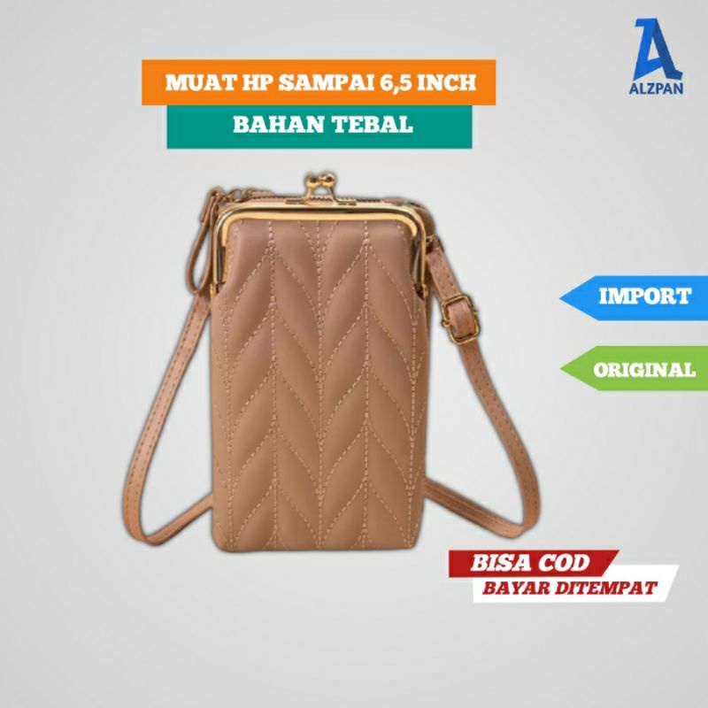 tas kecil dompet tempat untuk hp hape wanita dan uang tas selempang mini lucu import premium branded