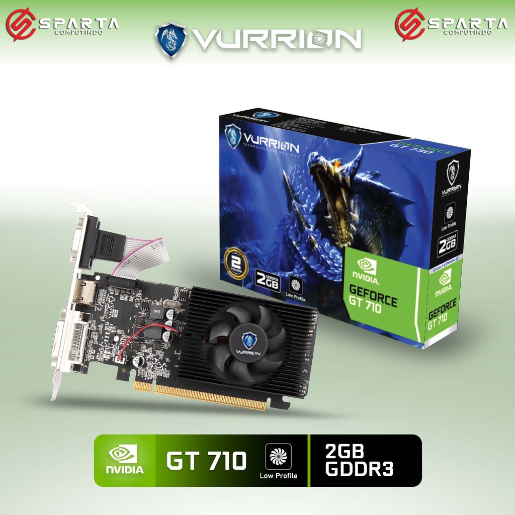 VGA Card Nvidia Geforce GT 710 2GB GDDR3 Vurrion New Garansi Resmi