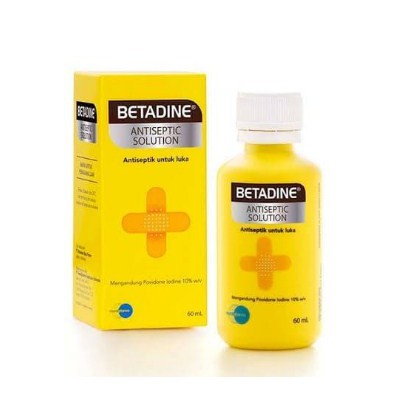 BETADINE SOLUTION 60 ML / BETADINE TETES / BETADINE ANTISEPTIK LUKA