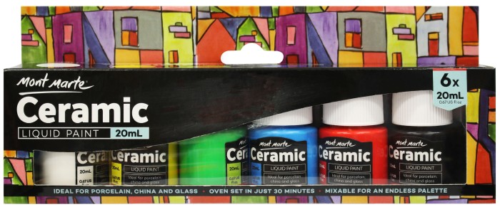 

Mont Marte Ceramic Liquid Paint 20ml Cat Keramik Cair 20 ml 6 Warna