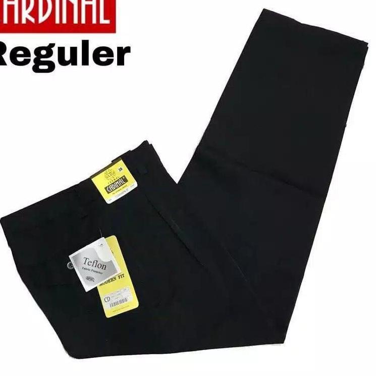Paling Diminati.. Celana Formal Pria Kerja Standar Kantor Bahan Kain Teflon Size 27-40 Murah Cadinal