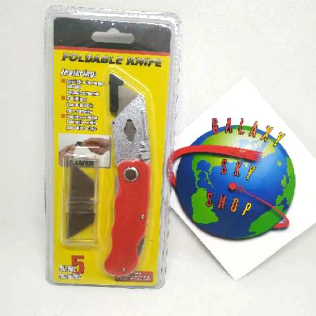 

Pisau Cutter Lipat, Foldable Cutter Knife