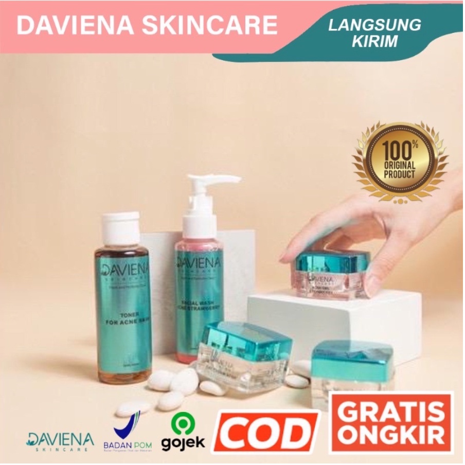 PROMO TERLARIS (READY) NEW PAKET ACNE SERIES DAVIENA SKINCARE| PAKET HEMAT ACNE NIGHT DAY CREAM FACI