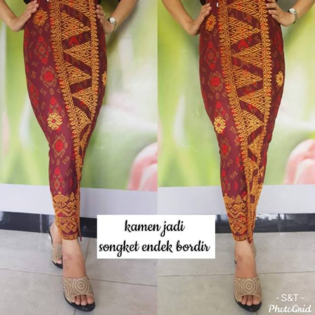Kamen jadi songket endek bordir