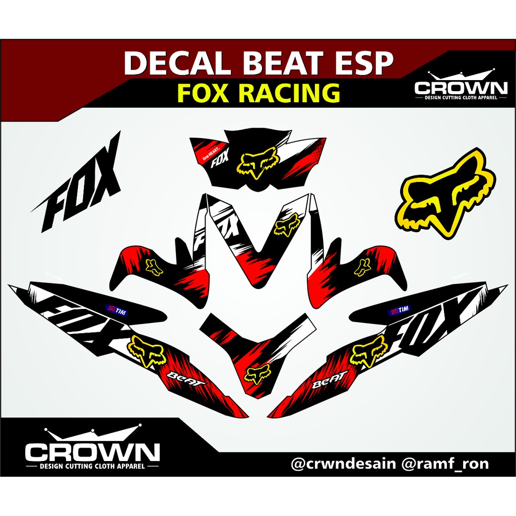 Crown Sticker Decal For Honda Beat Esp Beat Street Fox Racing