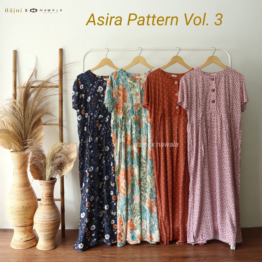 Daster Rayon Premium - Daster Kancing Busui - Home Dress Asira Motif by Rajni