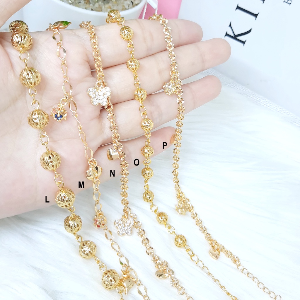 Gelang Rantai Ukir Xuping Plat Sisik Lapis Emas Gold - BB350