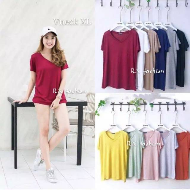 RX FASHION VNECK LACOS XXL BAHAN SPANDEX LACOS FIT XXL