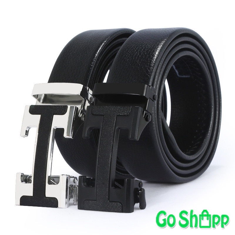Gesper Pria Kulit PU Import - Ikat Pinggang Pria Model Rel Import - Sabuk Gesper Cowok Kulit Terbaru - Tali Pinggang Cowok Import Model Terbaru - Gesper Cowok Men Belt Import [IP03]