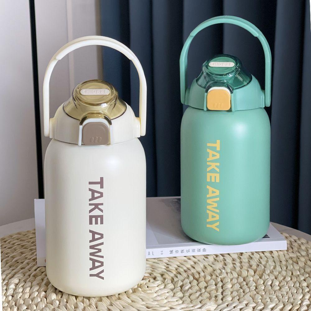 Suyo Botol Termos Vakum Kapasitas Besar 850ML Bahan Stainless Steel Dengan Sedotan Untuk Travel