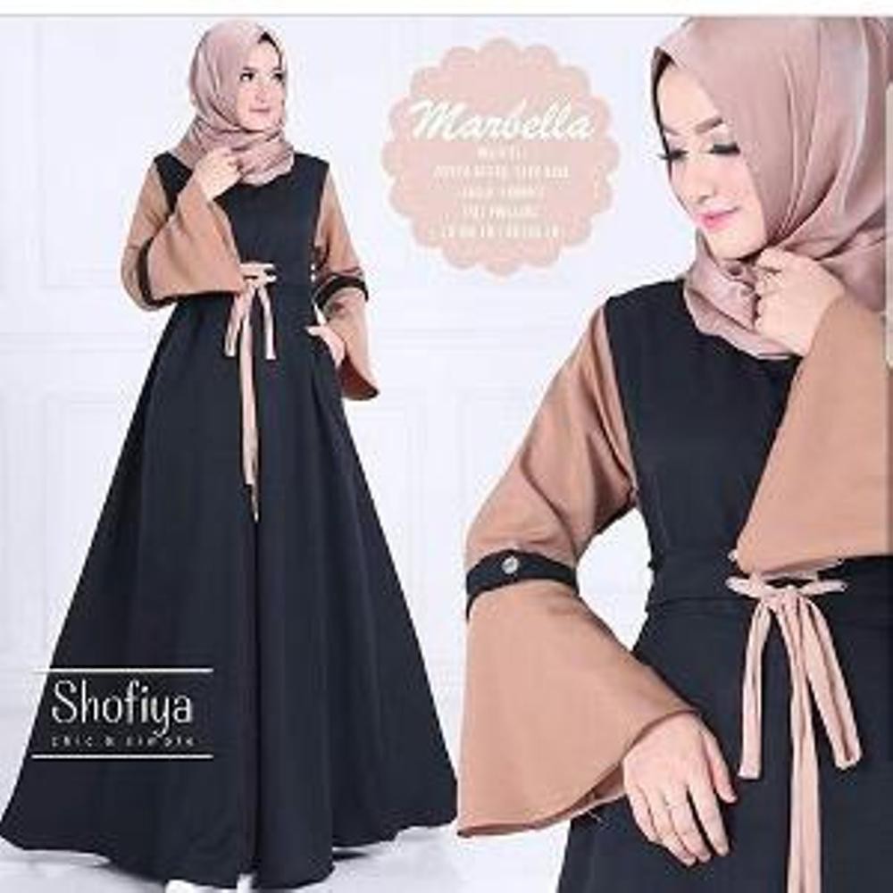 [COD] Marbella Dress Ns Fc Najibah Gamis Syar'i Asdf Abu Muslim Modis Modern