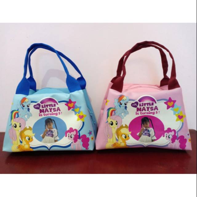 Tas Trapesium Souvenir Ulang Tahun Goodie Bag Anak Custom Tas Bekal Tas Guardian