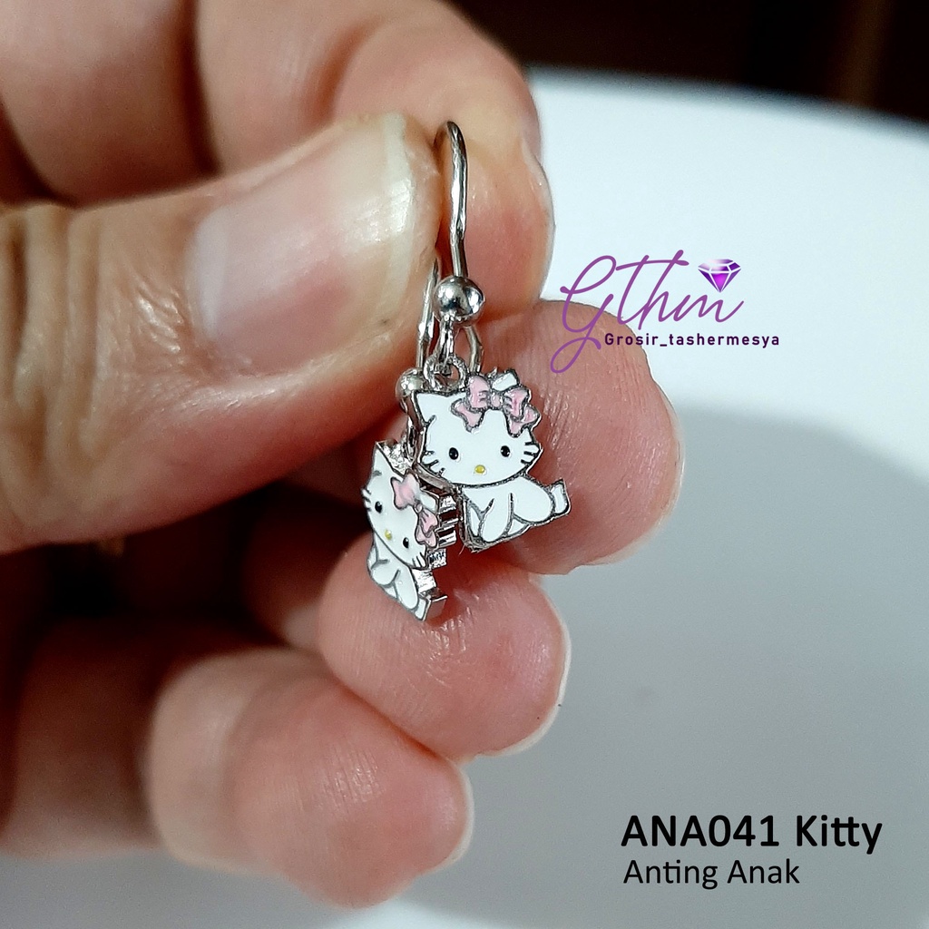 Anting Kitty Lucu Perhiasan Fashion Import Anti Karat Tidak alergi ANA035 GTHM