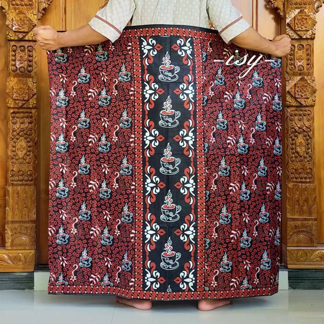 SARUNG BATIK BIJI KOPI PRINT || SARUNG BATIK HALUSAN
