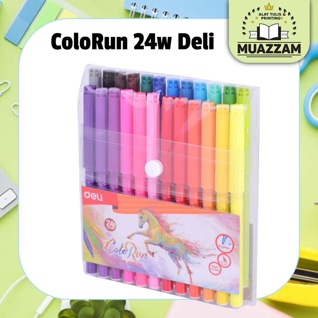 

Deli Spidol Warna Felt Pen 24 Warna 1.0mm EC10023