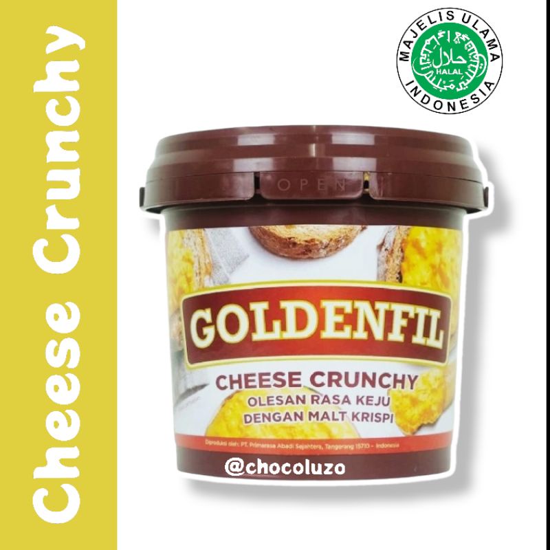 

Goldenfil Cheese - Keju Crunchy - Selai Coklat Crunchy Goldenfil Rasa Keju