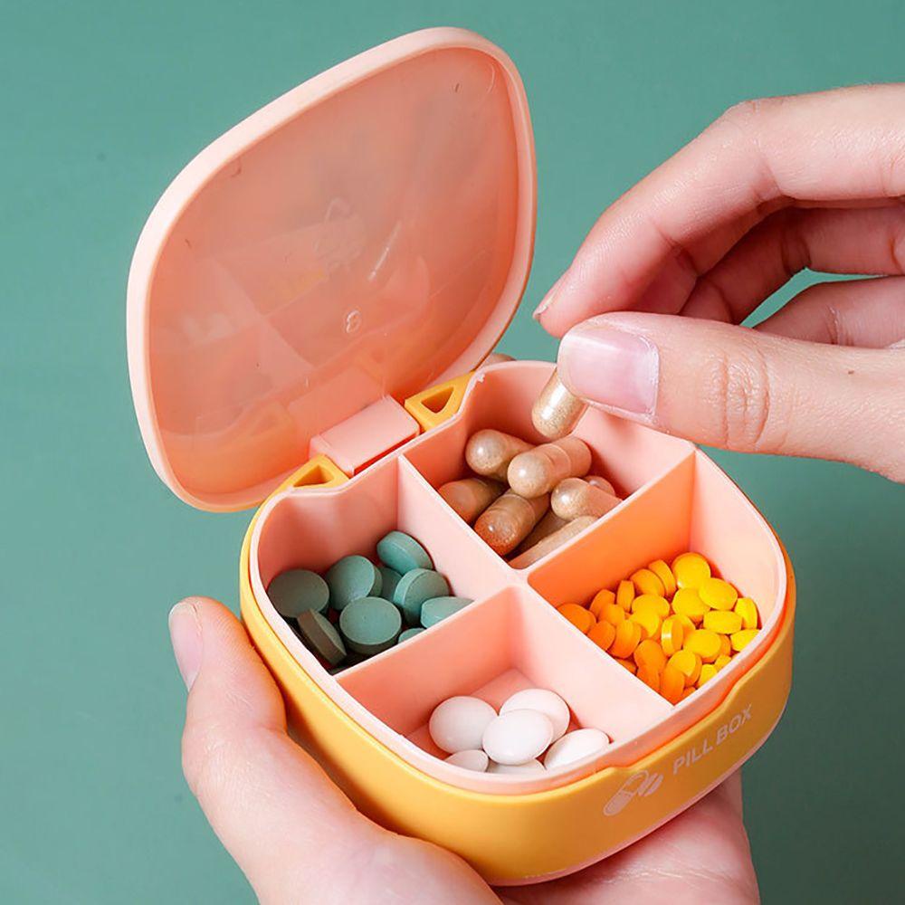 [Elegan] Kartun Pill Box Pria Tahan Air Silikon Vitamin Obat Organizer