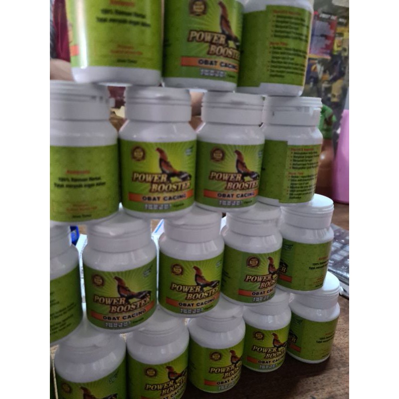 obat cacing ayam burung 30 capsul power booster herbal cacing