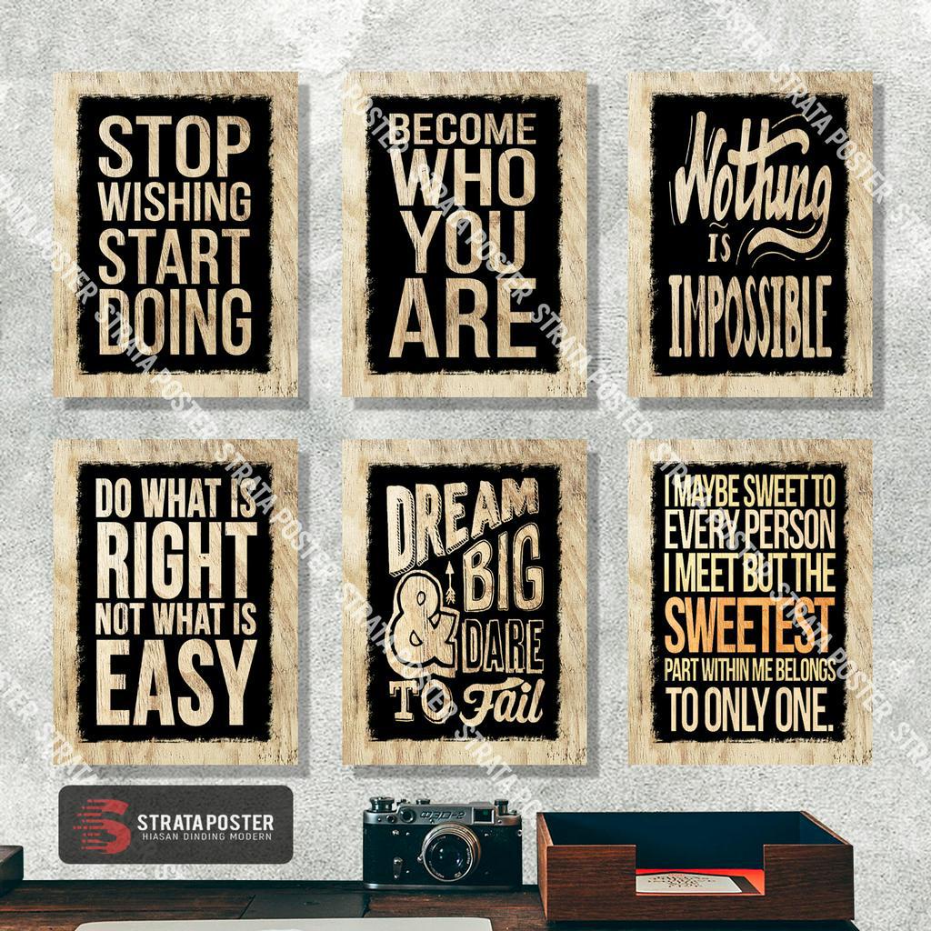 Wall decor Poster quotes Pajangan dinding minimalis