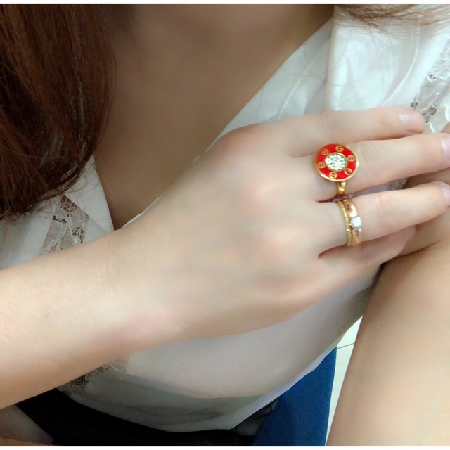 

Cincin bulat stempel emas kuning