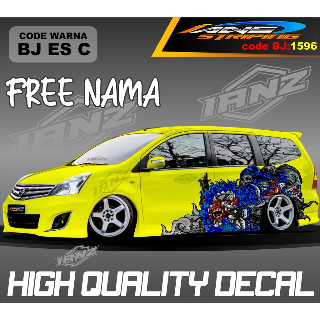 STIKER VARIASI MOBIL GRAND LIVINA / STIKER MOBIL TERIOS XPANDER NEW DESAIN / VARIASI STIKER MOBIL AVANZA XENIA