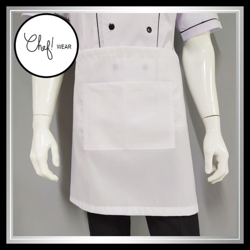 Chef Wear Apron / Celemek Pendek Waterproof A