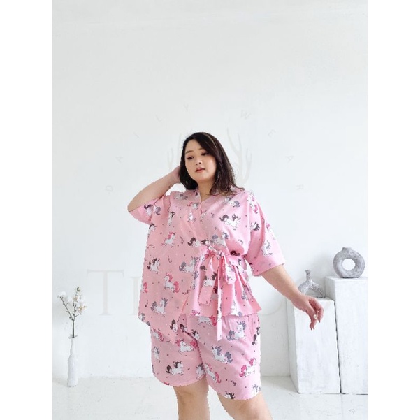 JUMBO KIMONO || UNICORN PINK