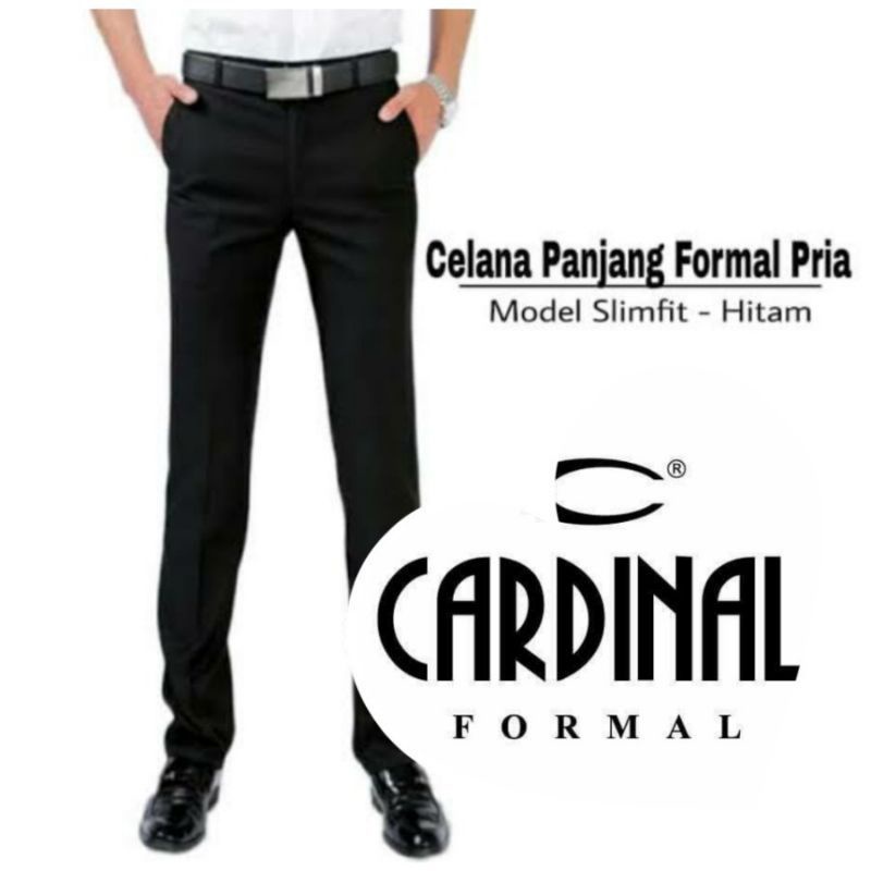 CELANA FORMAL PRIA KERJA REGULER STANDAR KANTOR BAHAN KAIN TEFLON.CARDINAL